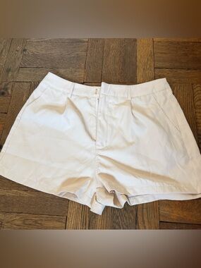❌SOLD❌Women's Cream High-Rise Cotton Shorts